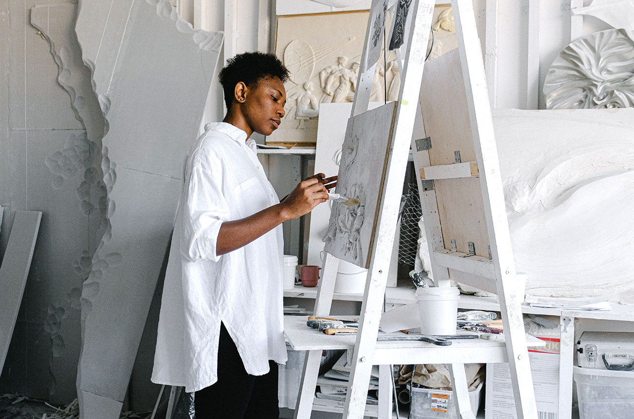 Woman painting Woman painting